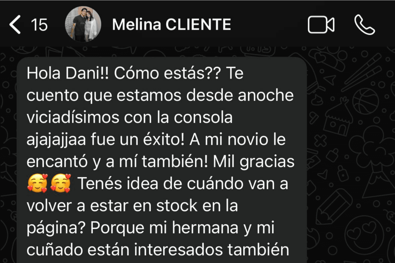 Referencia de cliente en Capital Federal: Llegó en 3 días a CABA