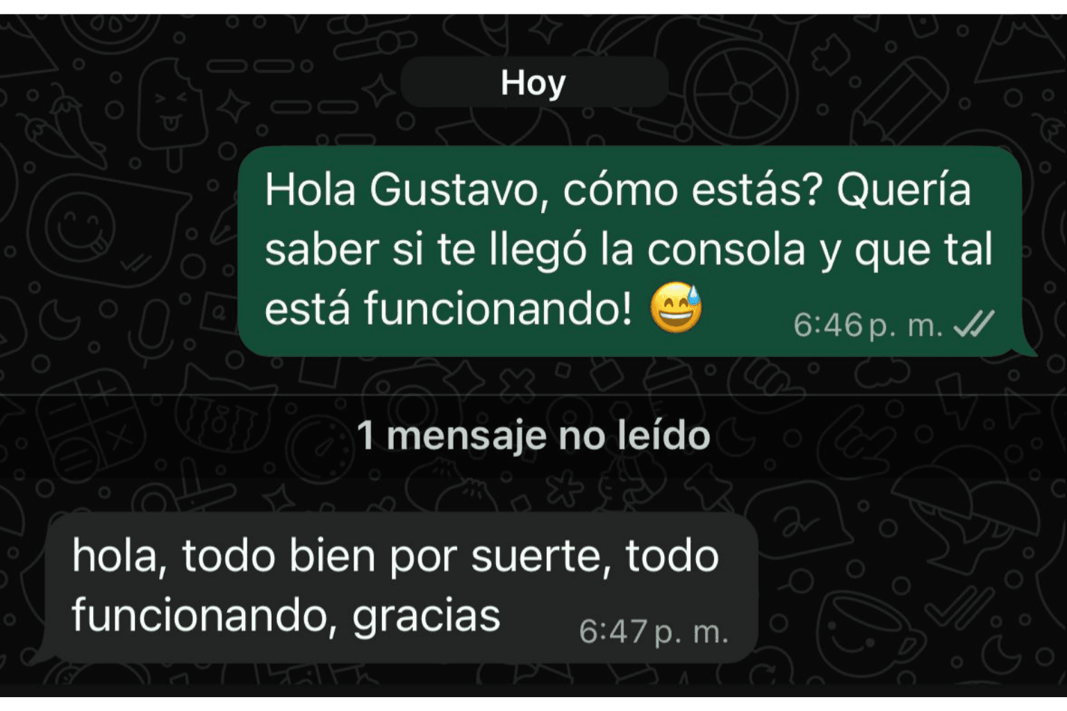 Referencia de cliente en Misiones: Super recomendado, vendedor serio